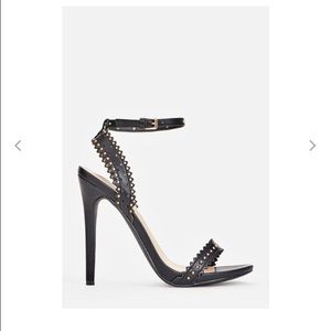 Black&Gold Heeled Sandals